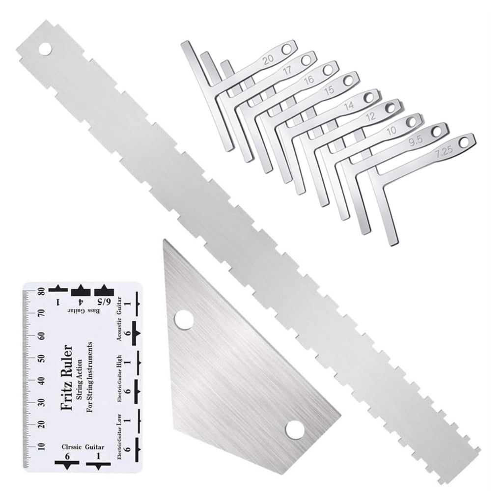 Portable Guitar Setup Tool Fretboard Radius Gauge Easy to Use Guitar Accessories Metal Texture for Easy Adjustments