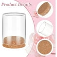thumbnail image 3 of 2Pcs Glass Bottles Cork Stoppers Clear Wishing Bottle Miniature Message Glass Bottle Vial Cork Bead Container Glass Favor Jars with Cork Lids for Party Wedding 2.3" x 3", 3 of 7