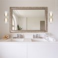 thumbnail image 2 of Beaumont Lane 14" LED Opal Glass Metal Ribbon Bath Bar Light in Pewter, 2 of 5