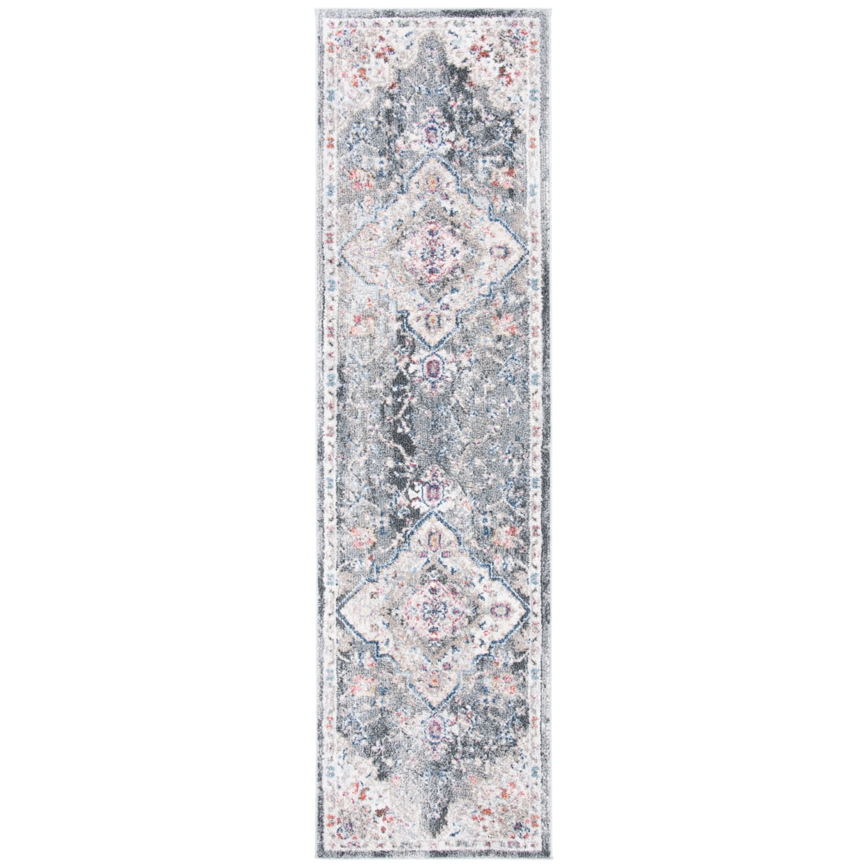 SAFAVIEH Phoenix Belinda Medallion Area Rug, Ivory/Grey, 4'5" x 6'5"