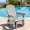 Gray -1 Pack, variant on DEAUL HDPE Adirondack Outdoor Glider Chair, 3-Position Adjustable Backrest All-Weather Heavy Duty Glider Chair for Pool, Teak (1 PC)