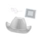 thumbnail image 2 of Sombrero de vaquero,Sombrero vaquero occidental de ala ancha para hombres,adolescentes y adultos,Sombrero de para mujer,niña,fiesta,carnaval,al aire libre,Accesorios para Plata, 2 of 10