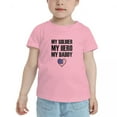 thumbnail image 2 of My Soldier My Hero My Daddy Cute Toddler T-Shirts for Boys Girls (Pink, 5/6T), 2 of 5