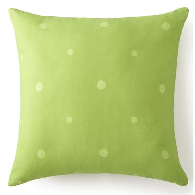 Colcha Linens CL-PP-SE-ST Oreiller Carré à Carreaux en Coquelicot 18 x 18 Po - Pois Vert