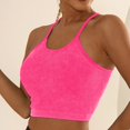 thumbnail image 5 of Racerback Sports Bras for Women Ribbed Longline Sports Yoga Bras Padded Seamless Workout Gym Crop Top, 5 of 6