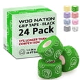 thumbnail image 2 of WOD Nation Weightlifting Hook Grip Athletic Tape, Flexible Fabric Thumb & Finger Tape - Easy-Tear, Sweat-Proof, Durable Strips for Powerlifting & Gym, 24-Pack (23 ft Rolls) - Green, 2 of 9