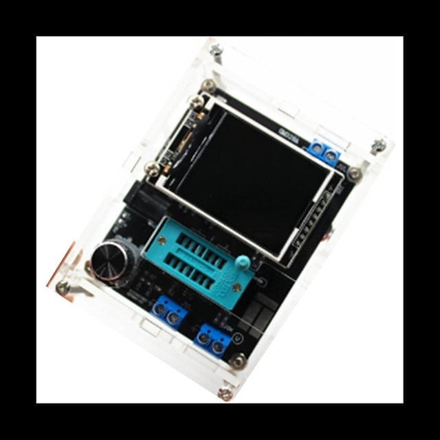 Pantalla LCD GM328A Transistor Diodo Tester Capacitancia ESR Medidor de Frecuencia de Voltaje PWM para Kit de Generador de Cuadrada (B)