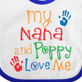 thumbnail image 4 of Inktastic Nana and Poppy Love Me Boys or Girls Baby Bib, 4 of 4