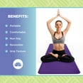 thumbnail image 6 of Yogi 73"x24" Yoga Mat - Natural 4mm Thick Comfortable Workout Floor Mat for Adults and Kids - Foldable Yoga Mat for Yoga, Pilates, Gym and Stretching, Yogi Purple, 6 of 7