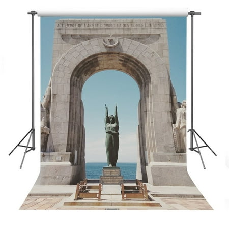 Image of Background 5x7ft Stone Arches and Statue Photography Backdrop Studio Photo Shooting Props