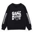 thumbnail image 4 of LUOGENLI Cute Sweatshirts for Girls 10-12 Preppy Boy Girl Unisex Long Sleeve Soft Sweatshirt Graphic Kids Cute Round Neck Pullovers Top Clothes Girls Hoodies Size 10-12 Zip up Black Black 5-6 Years, 4 of 4