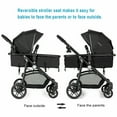 thumbnail image 5 of Costway Foldable Baby Stroller 2 in 1 Newborn Infant Travel Buggy Pushchair 22 lbs Black, 5 of 10