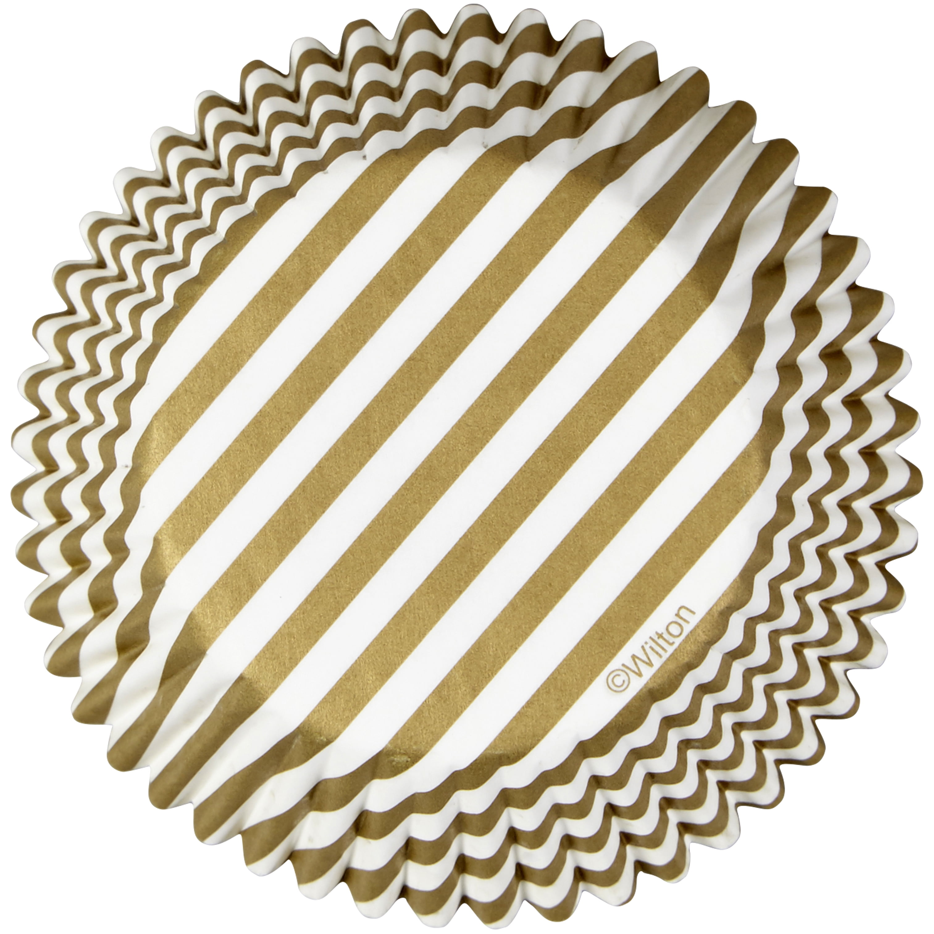 Wilton Gold Stripes Cupcake Liners, 50Count
