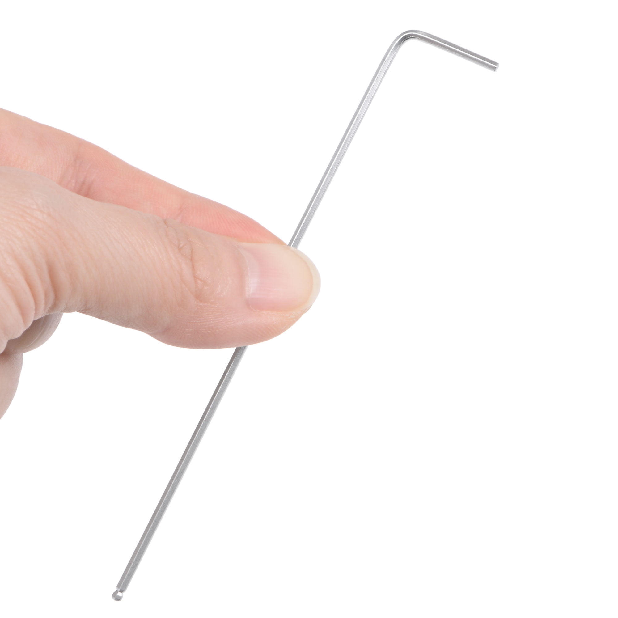 Unique Bargains Ball End Hex Key Wrench L Shaped Long Arm CR-V Silver 3.86"