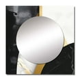 thumbnail image 2 of Designart "Artistic Marble Compositions" Abstract Marble Gold Large Square Mirror - Square Bedroom Mirror Printed Wall Decor - Modern Square Printed Wall Mirror Art, 2 of 5