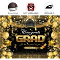 thumbnail image 5 of 8 x 6 ft Congrats Graduation Backdrop Black Gold Glitter Balloons Celebrating Class of 2025 Party Background Graduate Party Ceremony Portrait Deocrations Props Banner, 5 of 5