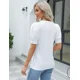 thumbnail image 4 of Blusa Manga Corta Abullonada Para Mujer Camiseta Ajustada, 4 of 5