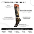 thumbnail image 3 of Lsque Adorable Kitten On Mini Train Pattern Sport Compression Socks for Men & Women 15-20 mmHg Knee High Nurse Pregnant Running Medical and Travel Athletic, 3 of 6