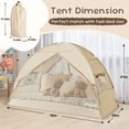 thumbnail image 3 of Twin Size Bed Tent Canopy - Pop Up Privacy Sleeping Tent with 2 Doors, Dream Tent Light Reducing & Breathable Design, Indoor Bed Tent for Adult Portable Frame, 75 x 39 x 44 Inches, Beige, 3 of 8
