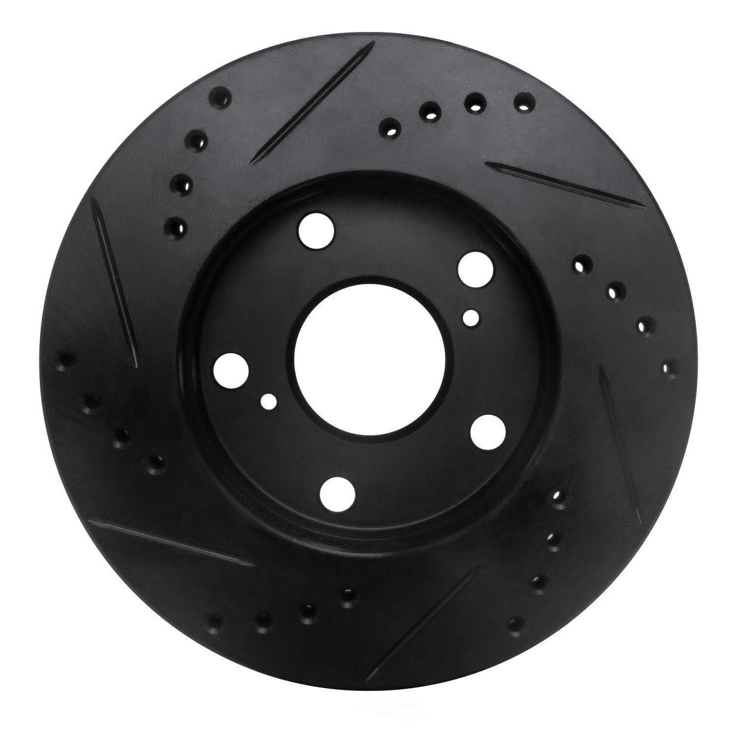 Dynamic Friction Company 633-76051R DFC Brake Rotor - Drilled And Slotted - Black