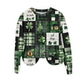 thumbnail image 2 of Uootdi Oversized St. Patrick's Day Sweatshirt for Women Y2k Casual Cute Graphic Pullover Tops Lucky Irish Shamrock Crewneck Long Sleeve Shirts Gift, 2 of 5