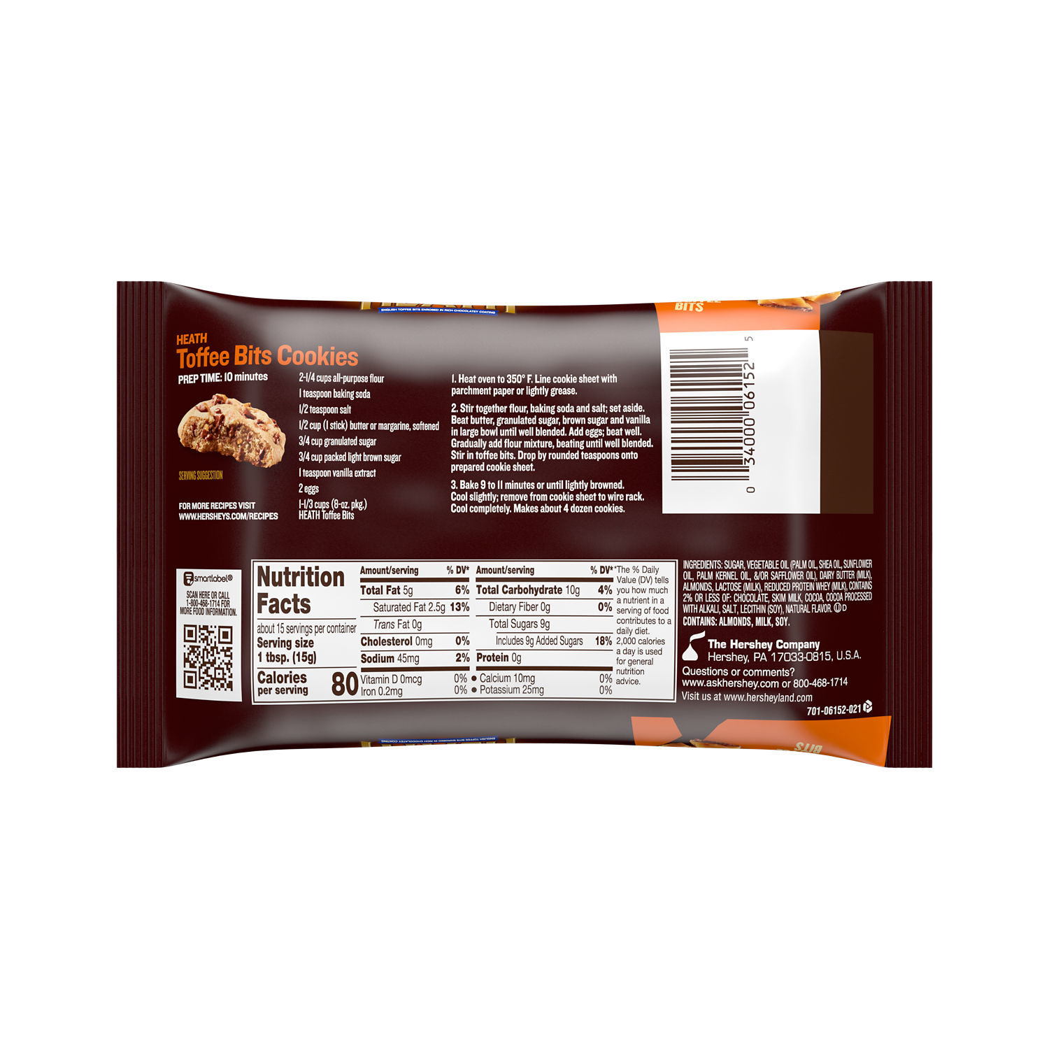 Heath Chocolatey English Toffee Baking Bits, Bag 8 oz - image 3 of 9