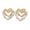 A, variant on 1 Pair Women Earrings Double-Layer Design Heart Irregular Shape Stud Earrings Scratch-Resistant Two-tone Earrings Jewelry Gift