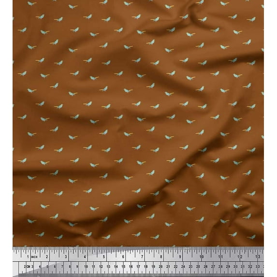 Soimoi Rayon Fabric Bird Shirting Printed Craft Fabric by The Yard 42 Inch Wide