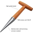 thumbnail image 3 of Long Handle Garden Tool for Planting Seeds Bulbs,Garden Sow Bulb Planter Manually Operated Metal, Hand Wood Dibble Tool, 3 of 5