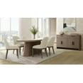 thumbnail image 6 of Oval Cocoa Finish Dining Table with Oak Veneers | Non Expandable, 6 of 10