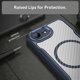 thumbnail image 5 of For iPhone 16e Case Compatible with MagSafe Hybrid Phone Cover Carbon Fiber - Green, 5 of 5