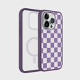 thumbnail image 3 of Caseco iPhone 15 Pro Case With Mag-Safe - Purple Checkerboard, 3 of 5