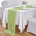 thumbnail image 2 of 10FT Chiffon Table Runner for Wedding Decorations Rustic Table Runner Sheer Decor for Bridal Shower,Birthday Party,Baby Shower, 2 of 8