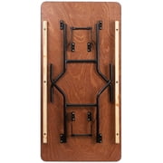 Flash Furniture 5-Foot Rectangular Wood Folding Banquet Table with Clear Coated Finished Top