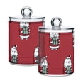 thumbnail image 2 of Cute Cats Dress in Christmas with Presents Translucent Plastic Cans Storage Canisters with Lid Set of 4, 2 of 7