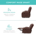thumbnail image 6 of Best Choice Products Electric Power Lift Recliner Massage Chair Furniture w/ USB Port, Heat, Cupholders - Brown, 6 of 8