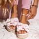 thumbnail image 5 of Sandalias planas con plataforma de paja y lazo de vacaciones informales y cómodas para mujer Wmkox8yii  ytu2819, 5 of 6
