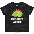 thumbnail image 3 of Inktastic Nana and Papa Love Me Boys Grandson Dinosaur Boys Toddler T-Shirt, 3 of 5