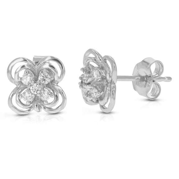 Vir Jewels 1/5 CTTW Lab Grown Diamond Composite Earrings in Sterling Silver With Push Backs For Women