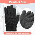 thumbnail image 2 of 1 Pairs Kids Winter Touchscreen Gloves Warm Fleece Lined Child Knit Gloves Elastic Cuff Winter Texting for Girls Boys, 2 of 14