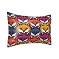 thumbnail image 2 of Bingfone Fox Face Print Satin Pillowcase for Hair - Standard Size with Zipper Silky & Soft Pillow Covers,20x30 inches, 2 of 8