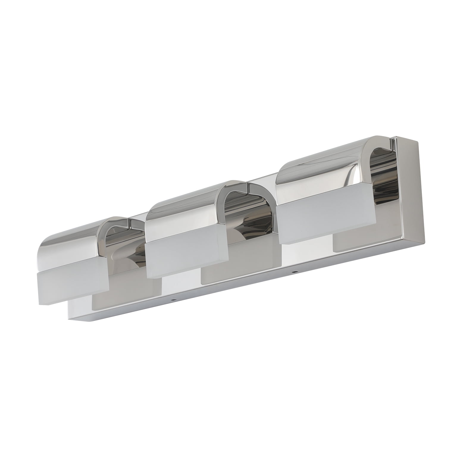 3-Light vanity light Fixtures LED Modern Bathroom 23.7-Inch, Chrome Modern Acrylic Bathroom Wall Lighting Fixtures Over Mirror (Cool White 6000K)