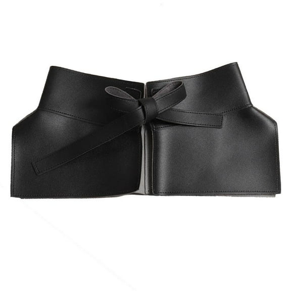 Wide Waistband Skirt Belt Adjustable Leather Peplum Cinch Belt Girdle Cummerbund