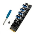 thumbnail image 1 of Tarjetas de ExpansióN M.2 M-Key Pcie M.2 una Pci-E X1 Adaptador de ExpansióN de Tarjeta GráFica USB3.0 de 4 Puertos Adaptador ASM1184E M.2, 1 of 5