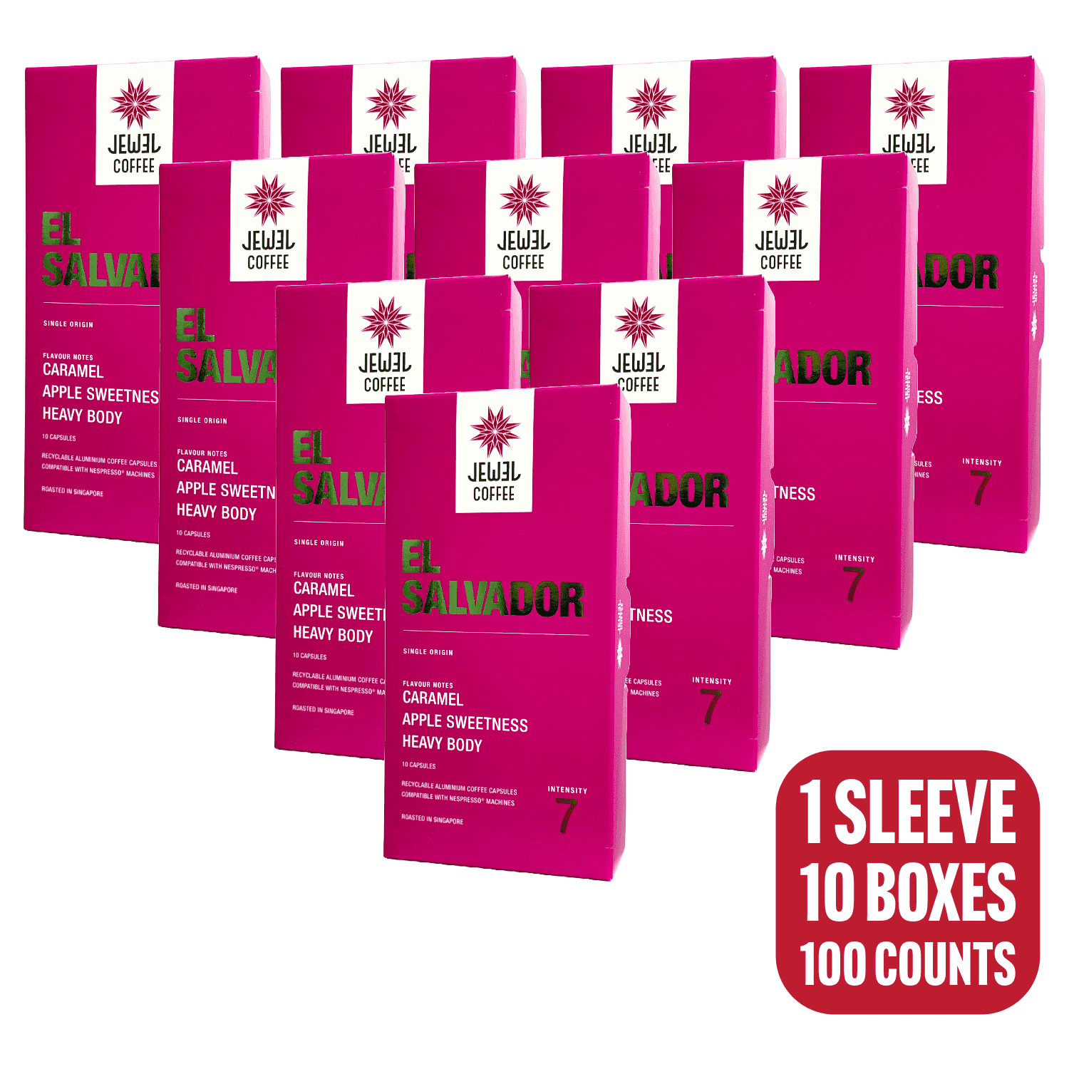 Jewel Coffee Specialty Coffee Pods, El Salvador, Medium Roast, 100 Count