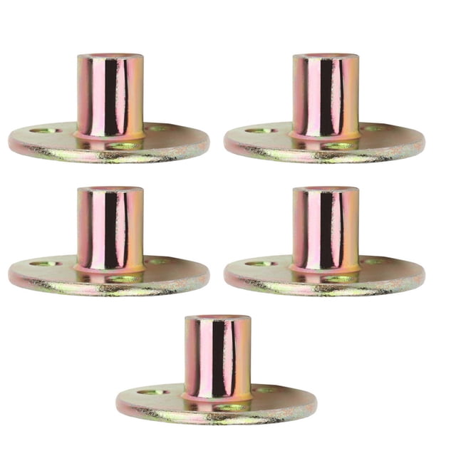 Écrous de Bride en Fer Galvanisé en Forme de T avec Design à 3 Trous, Attaches de Meubles Moulées en une Pièce, Taille Filetage M8, Surface Lisse Résistante à la Rouille, Matériel de Fixation Pratique Haute Résistance - Lot de 5