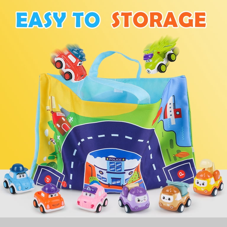 Tepear Mini Pull Back Cars Set, 12 Pieces with Playmat photo 4