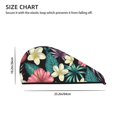 thumbnail image 4 of Disketp Green Tropical Leaves Microfiber Hair Towel Wrap,Hair Drying Towel With Button,Towel Turban,Head Towel To Dry Hair Quickly For Girls And Women, 4 of 8