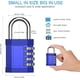 thumbnail image 3 of Lock for Gym Locker, 4 Digit Combination Lock for Gym, Employee, School, Fence, Gate, Hasp Cabinet, Set Your Own Keyless (2 Pack, Blue), 3 of 4