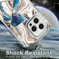 thumbnail image 6 of Casetego for iPhone 15 Pro Max Case 6.1",Shiny Bling Marble Full Body Pro Maxtective Support Wireless Charing Bumper Rugged Anti-Scratch Hybrid Rubber Case Cover,Blue Gold, 6 of 6